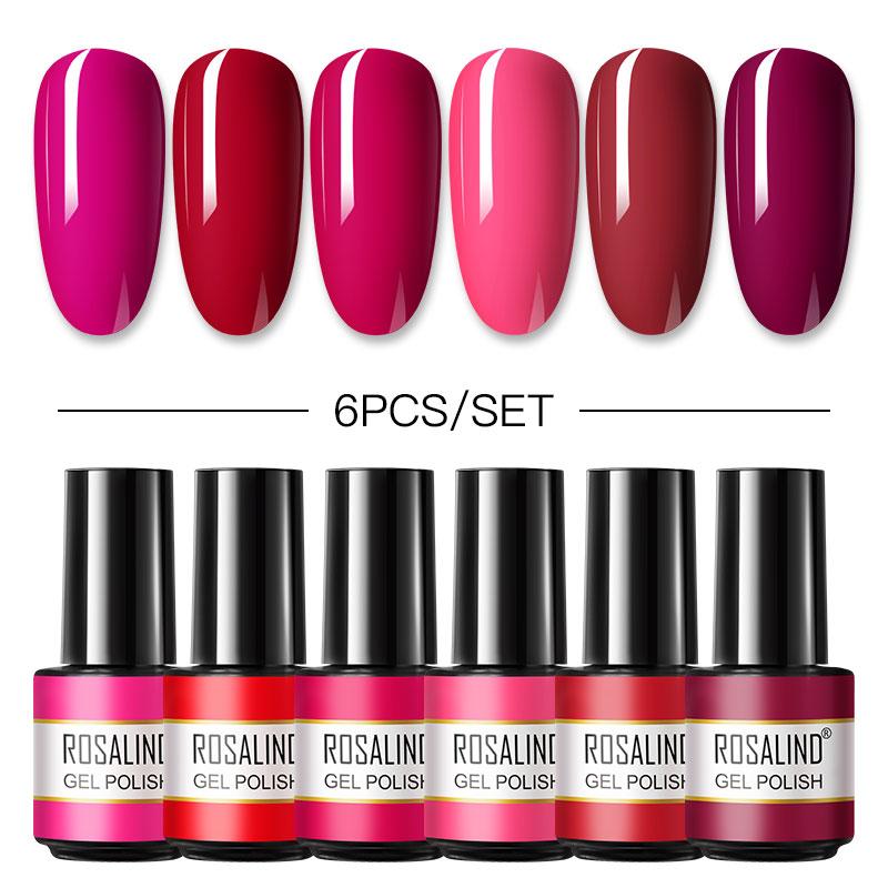 ROSALIND Профессиональный маникюрный набор с лампой для ногтей, набор гель-лаков для ногтей, полный набор инструментов для дизайна ногтей, светодиодная/УФ-лампа