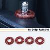 4 шт. Кольцо накладки на штифт замка двери для Dodge Ram 1500 10-25 Аксессуары Красное углеволокно