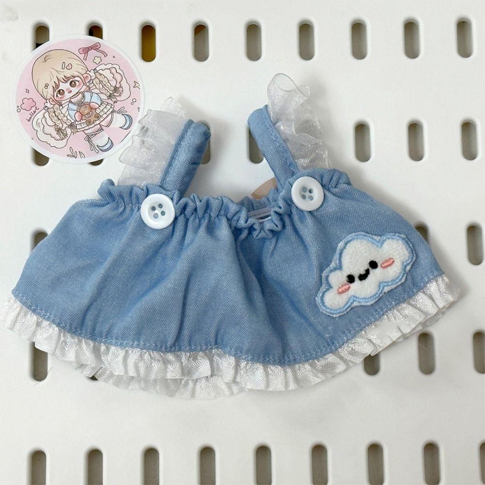Cowboy Cotton Doll Denim Strap Skirt Doll Accessories Cotton Doll Idol Dolls Overalls  As Kids Gift