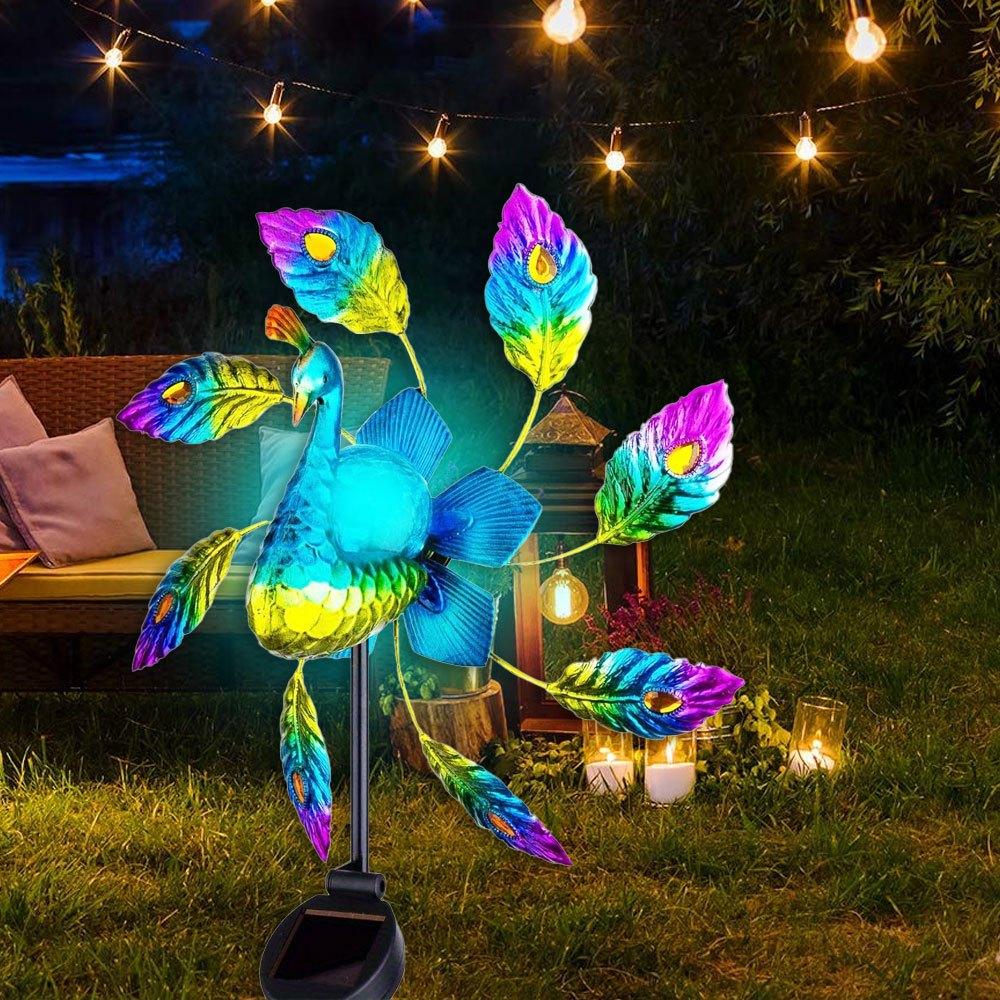 Sunbird Windmill Light Metal Art Outdoor Garden Fence Rotating Waterproof, Suitable for Weddings and Outdoor Decoration, Garden Fence Decoration