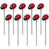 10PCS Rust-proof Small Insects Stakes Plug-In Lawn Stake Garden Accessories Ladybug Stakes  Garden