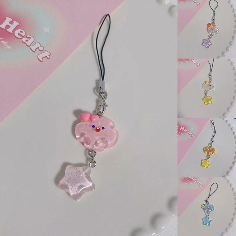Star Starry Clouds Cell Phone Rope Sweet Girls Candy Color Phone Lanyard Birthday Gift