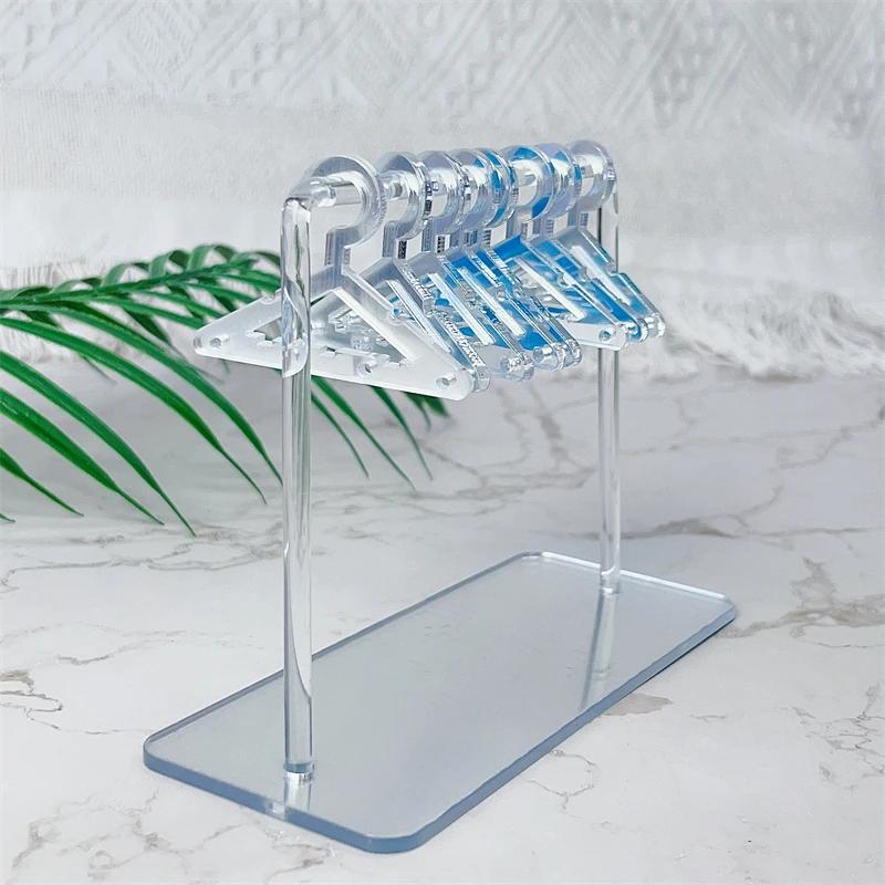 Coat Hanger Shape Acrylic Earrings Display Stand Polymer Clay Soft Pottery Earrings Holders Tabletop Jewelry Display Organizers
