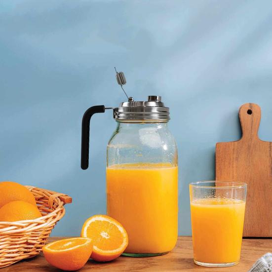 Mason Jar Pour Spout Lid with Handle Wide Mouth Flip Cap for Mason Jars Leak Proof Seal Cover for Drinking Food Storage