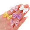 4Pcs Plastic Acrylic Shiny Color Butterfly Bowknot Bows Beads Charm for Necklace Bracelet Earring Hair Ornaments Making DIY Jewelry Accessories