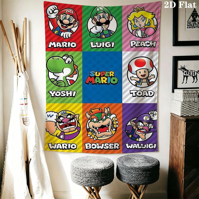 Super Mario games Wall Hanging Printed Fabric Blanket Decorative Tapestries for Bedroom Living Room Home Decor