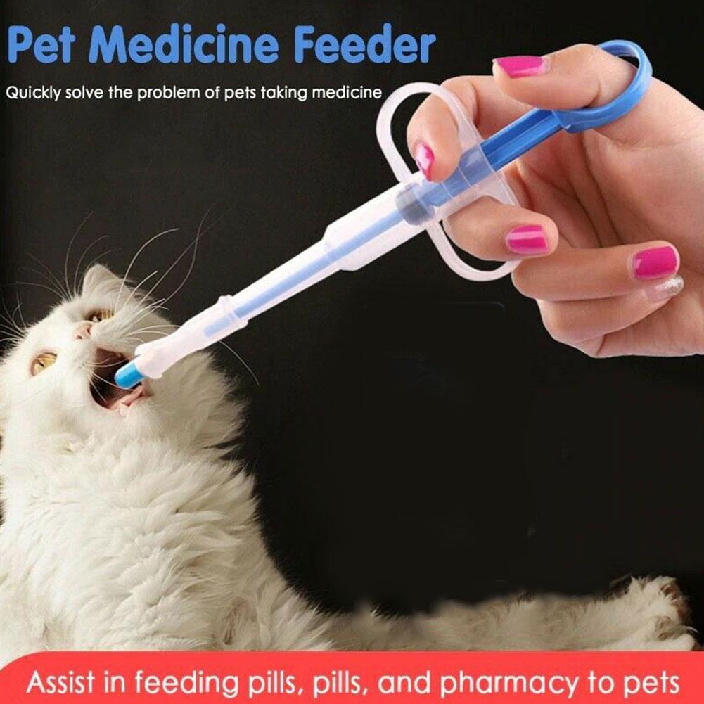 1/2/3pc Pet Medicine Syringe Tablet Cat Dog Feeder Medicine Dispenser Pill Gun Piller Push Dispenser Injection Needle Container