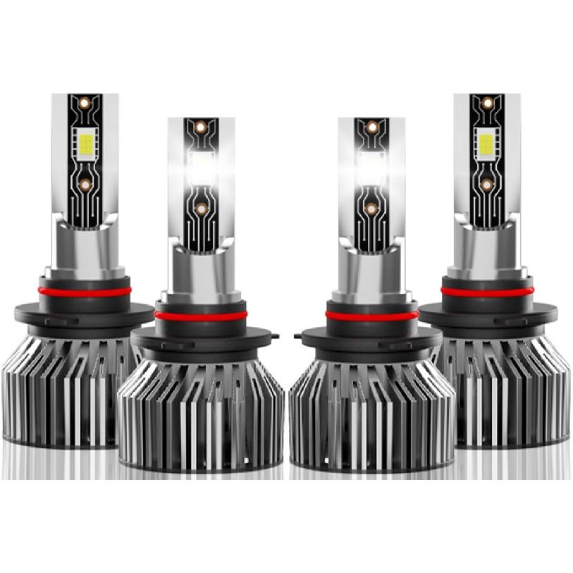 Compatible for Toyota Corolla 2001-2013 Light Bulbs, High/Low Beam 6500K White Light Combo Kit, Plug-N-Play, Powersports Bulbs, 4-Pack