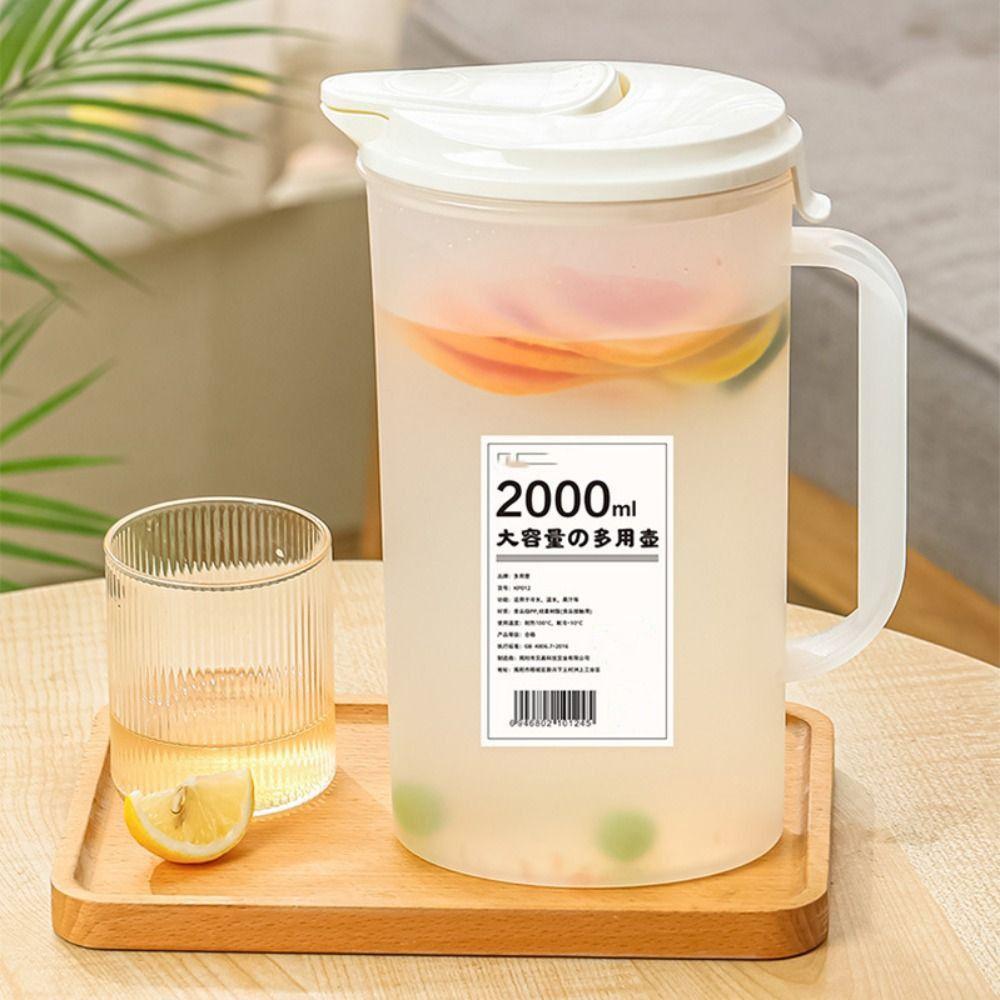 1.6L/2L Cold Water Pot Transparent Beverage Dispenser Water Jug  Kitchen Refrigerator