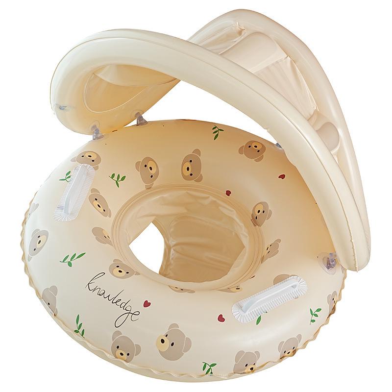 Детский надувной круг для плавания «Маленький кролик» с двойной воздушной камерой и утолщенными надувными рукавами