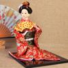 14-дюймовая кукла гейши в японском кимоно, сидящая в стиле сидячей позы, шелковая фигурка, украшение для японской кухни, гостиничные принадлежности, новогодний подарок
