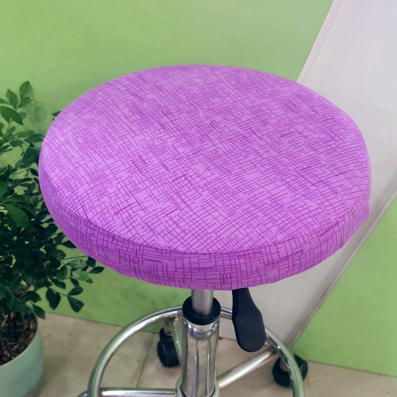 1 Bar Stool Cover Round Stool Cover with Elastic Bands Bar Stool Seat Cover Slipcover Washable Stool Cushion Cover Feature Stretch Fabric Dia D30-34cm