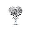 Sparkling Angel Wings & Heart Charm