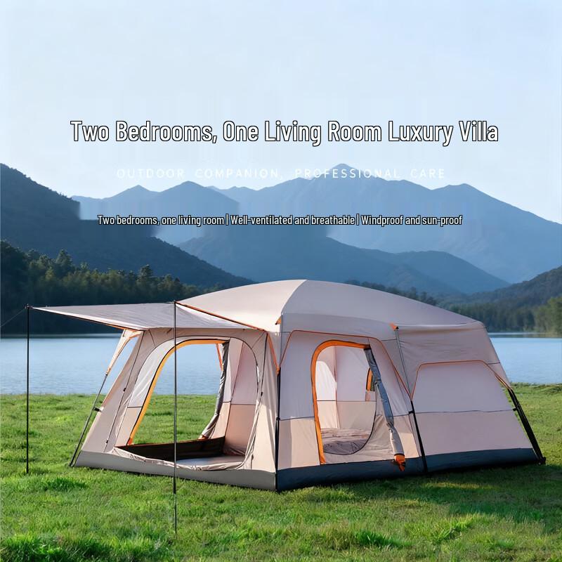 Large Outdoor Camping Tent with Sunshade