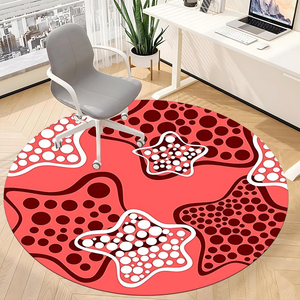 1pc Starfish Pattern Chair Carpet for Office, Non-slip, Soft and Durable Office Rug for  Decoration, Perfect for Office yy260105042