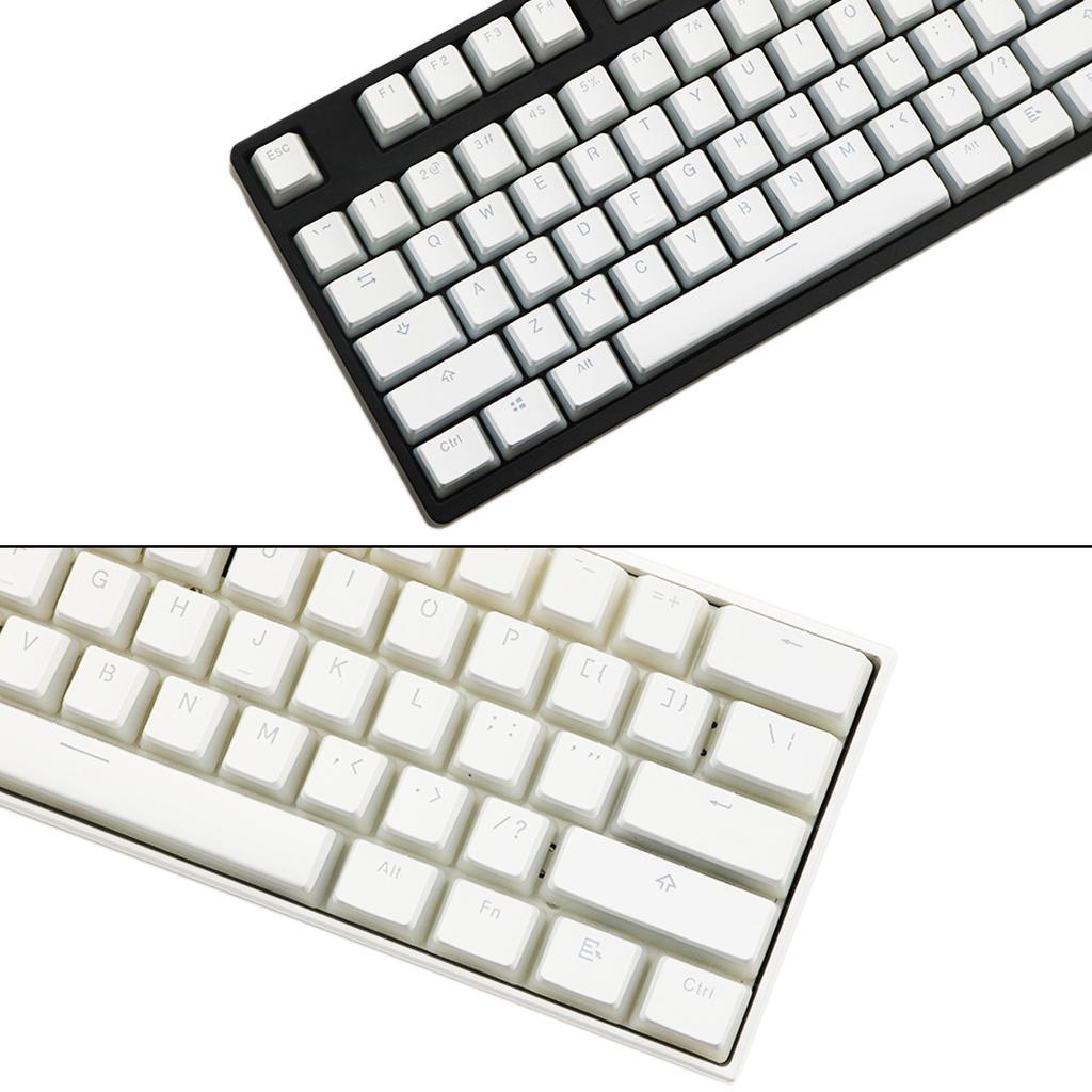108 Двухкомпонентных PBT Клавишных Колпачков OEM Пудинговый Набор Для Механической Игровой Клавиатуры с Подсветкой (Молочно-белый +