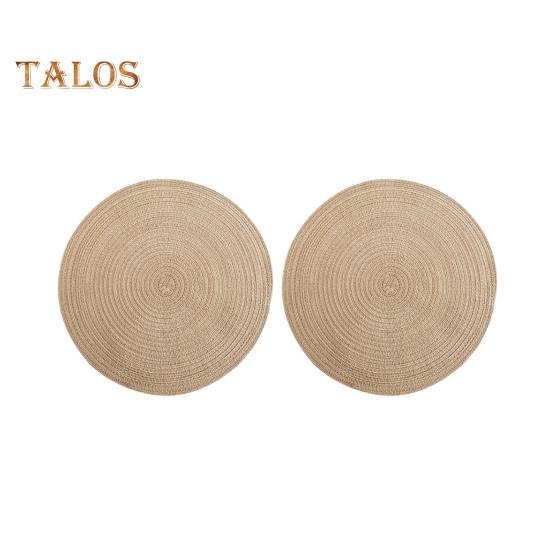 2 шт., набор противоскользящих ковриков для круглого стола, тканые салфетки, обеденный стол, нескользящие подставки для кухни, термостойкие подушечки для чаш, коврики для напитков