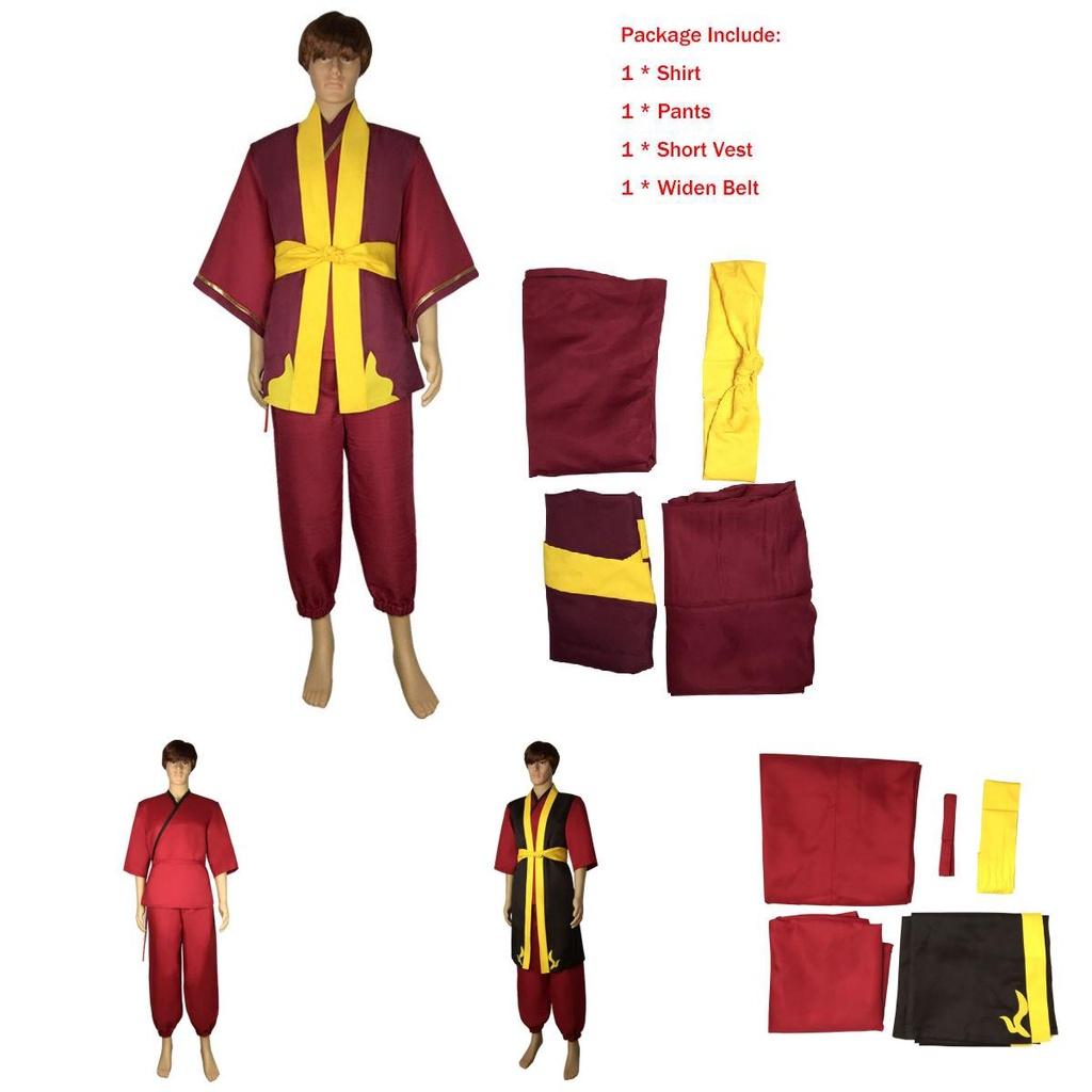 Аутентичный костюм для косплея Принца Зуко из «Аватара: Последний маг воздуха» для Хэллоуин-вечеринок