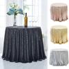 100/120/130cm Sequin Table Cloth Rose Gold Glitter Sequin Tablecloth For Wedding Baby Birthday Party Holiday Banquet Decoration