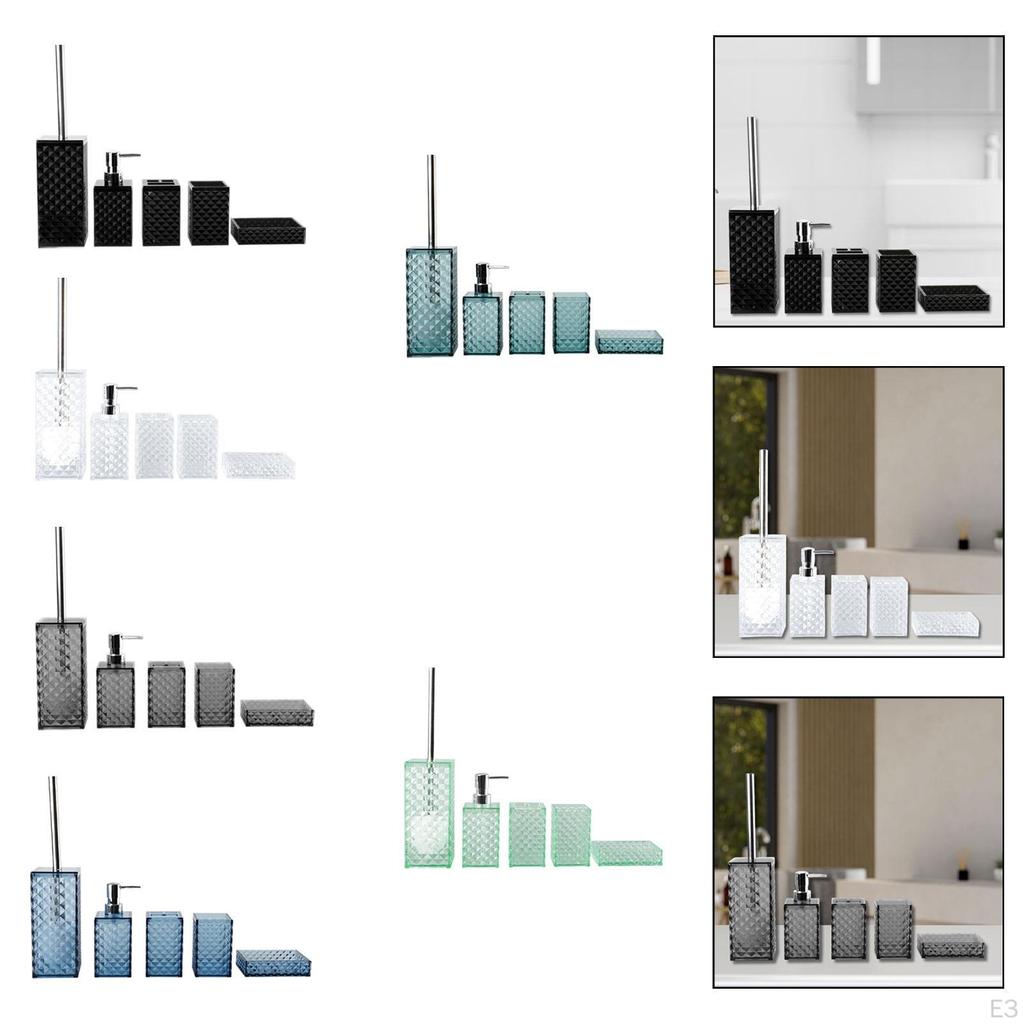 Набор из 5 предметов для ванной комнаты: мыльница, декор, современный, практичный, для дома, квартиры