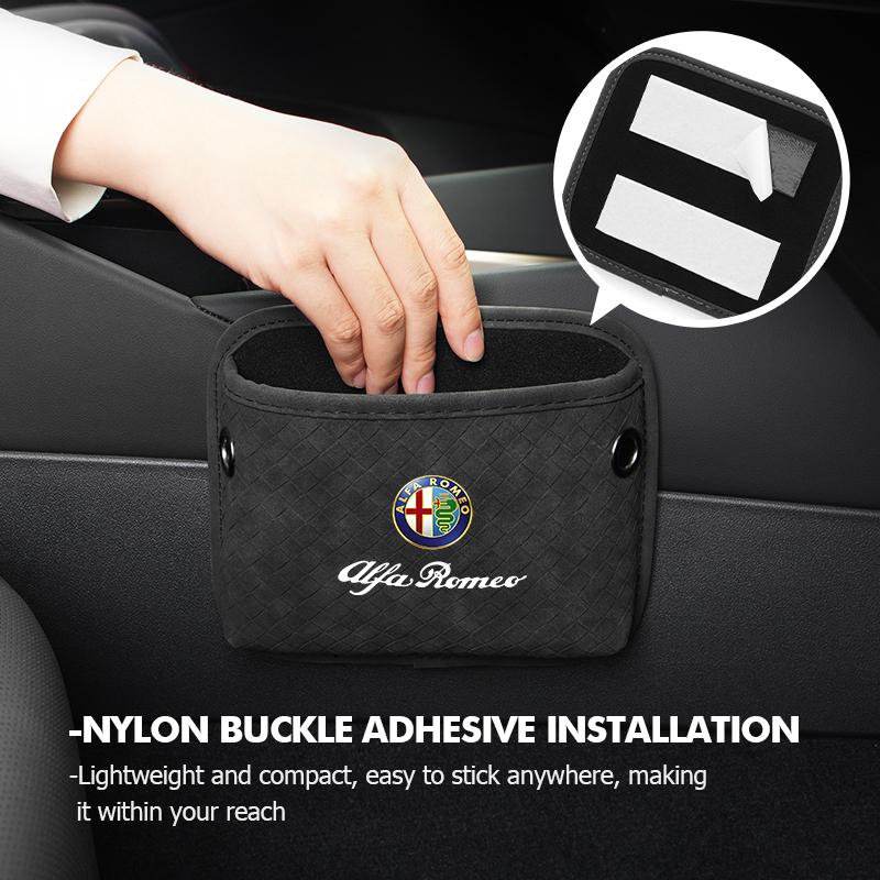 Car Door Storage Bag Drink Waste Card Key Sunglasses Holder For Alfa Romeo Giulietta GT 159 147 156 Mito Brera Giulia Spider F1