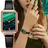 Top Brand Women Watches Fashion Rectangle Ladies Quartz Watch Green Dial Simple Luxury Gifts Clock