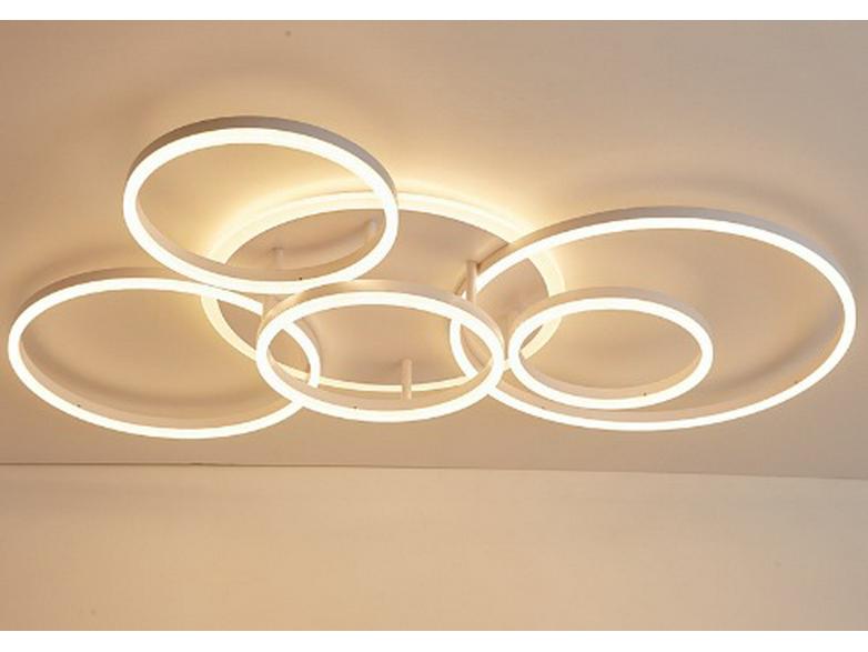 Скандинавская современная светодиодная потолочная лампа - Креативный круглый дизайн для гостиной, кабинета, спальни