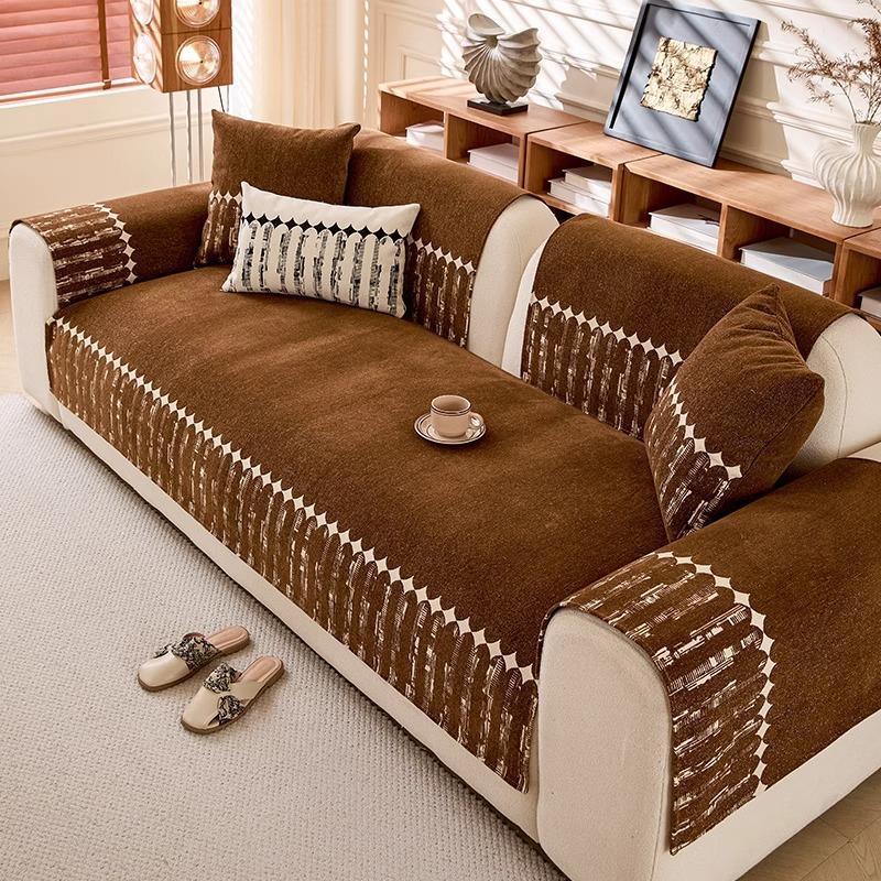 Chenier Sofa Cushion Universal In All Seasons 2025 New Simple and Beautiful Starlight Seat Cushion Cloth Non-slip Sofa Seat Cushion