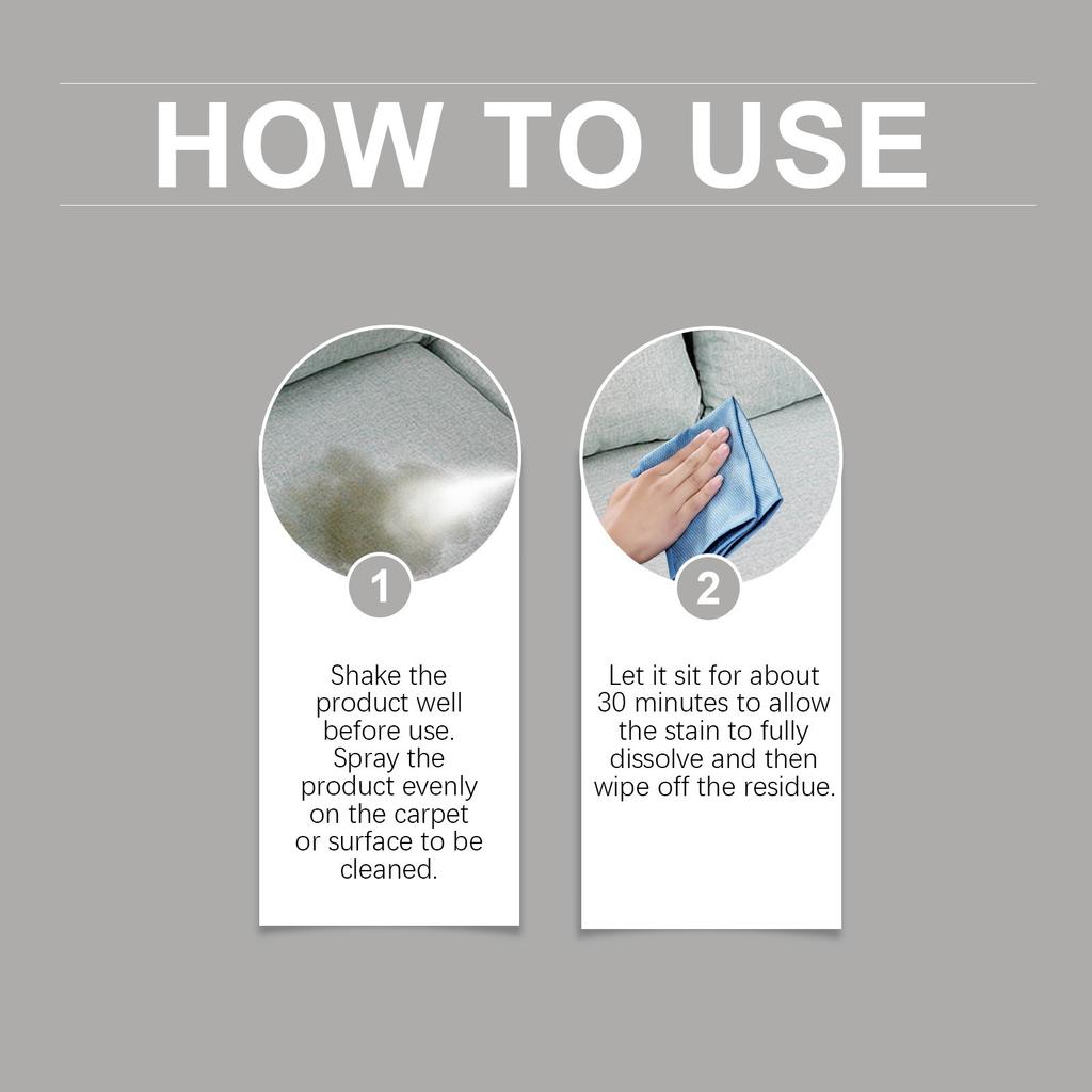 Multi-purpose Carpet Leather Surface Cleaner, Home And  Sofa Decontamination Spray Cleaning And Care Liquid100ml