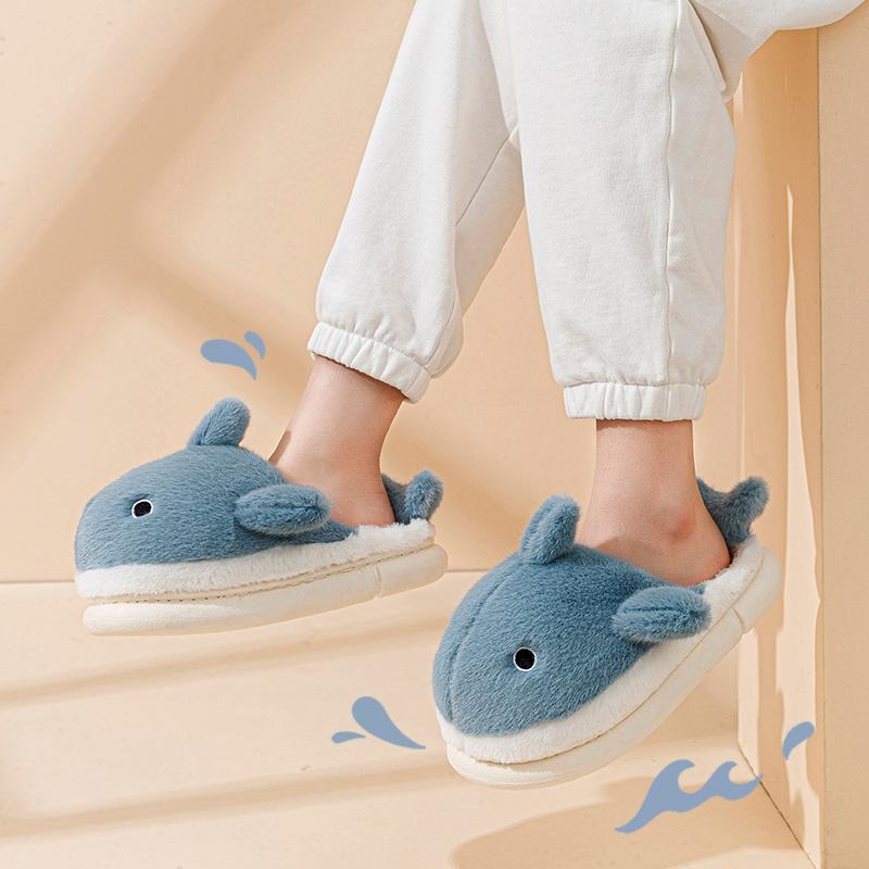 Горячая Распродажа Тапочки Акула Мужская Зимняя Домашняя Обувь Теплые Пушистые Тапочки Мужские Дизайнерские Мультяшные Хлопковые Тапочки Унисекс chanclas de hombre