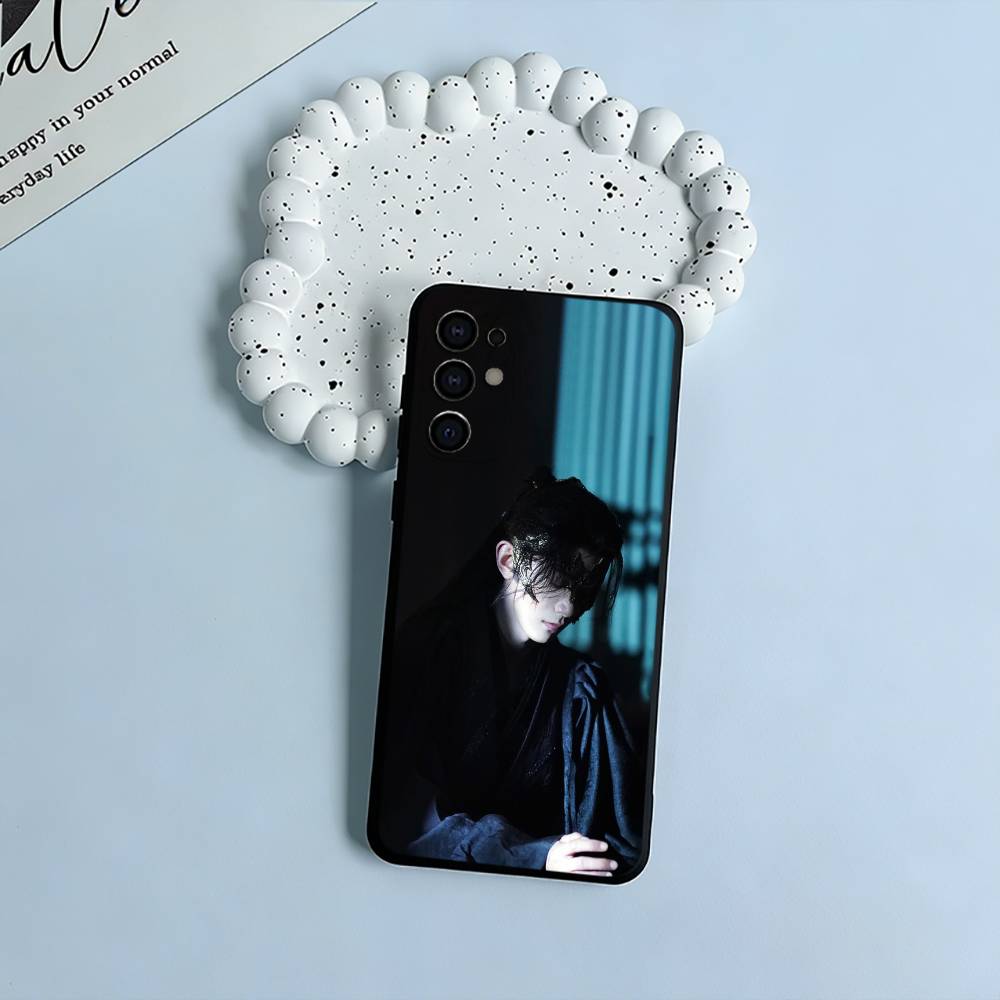 Chasing Jade - Sui Yuanhuai Black Soft Silicone Phone Case for Samsung S25, S24, S21, S22, S23, S30, Ultra, S20, Plus, FE, Lite
