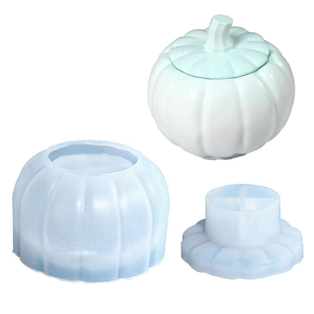 Pumpkin Storage Box Silicone Molds Jewelry Box Molds Epoxy Resin Molds Handmade Jar Making Mould for Art Craft Making