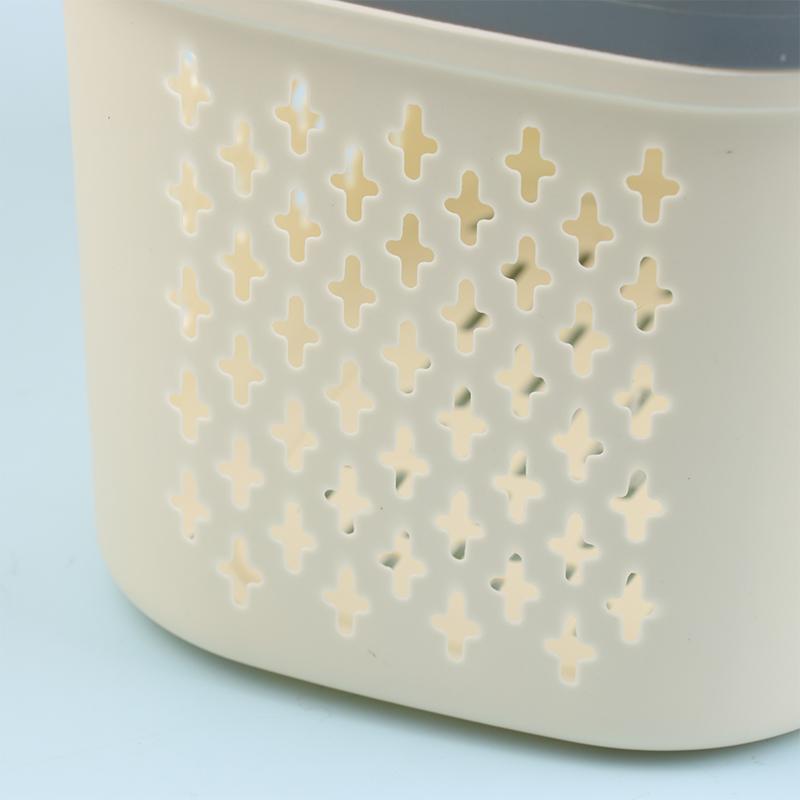 Пластиковая корзина-органайзер с ручками, дренажный контейнер для туалетных принадлежностей, штабелируемая корзина для хранения для ванной, кухни, лагеря, спортзала