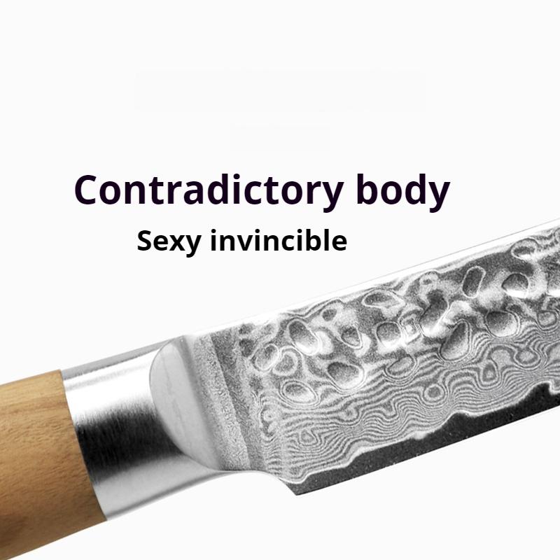 Нож HuoHou Damascus Steel Shadow Pro - 12-слойный сердечник VG-10, многоцелевой поварской нож для сашими и карвинга - Тройная закалка режущей кромки