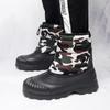 Мужские зимние теплые ботинки для снега, резиновые походные ботинки, камуфляжные ботинки для улицы, до середины голени, водонепроницаемые, большого размера