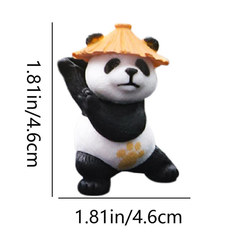 Автомобильные украшения для приборной панели, настольные украшения в виде маленькой фигурки панды, милые автомобильные аксессуары, центральная консоль автомобиля, интерьер