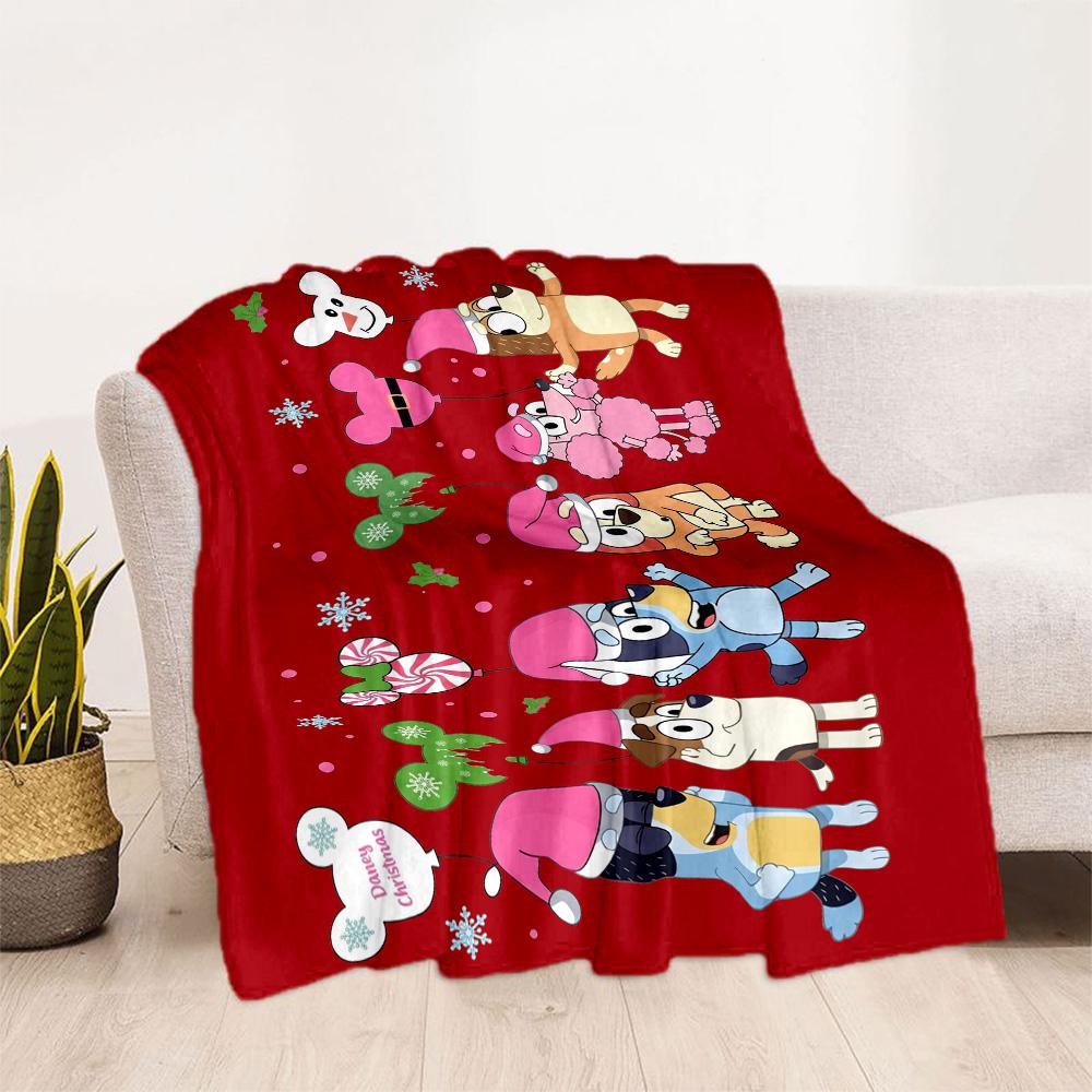 Bluey Friends Adventure Blanket Ultra-Soft Perfect for Office Chair Couch Chair for All Seasons Warmthful Decor Gift for Travel Home Birthdays