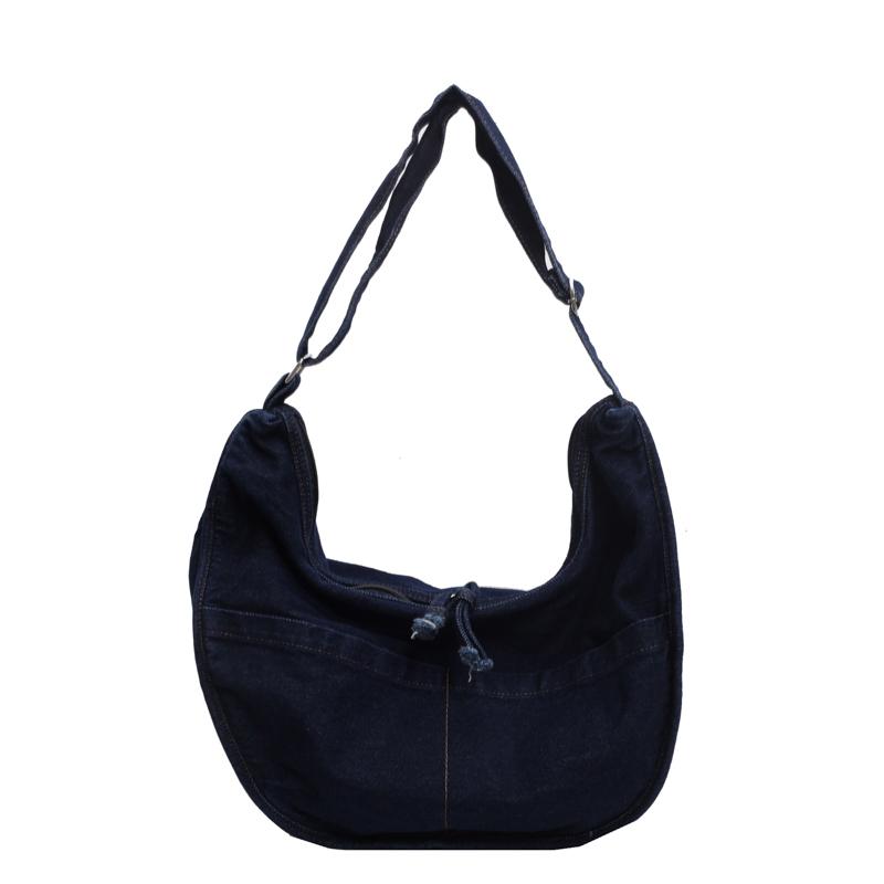 Сумка через плечо из денима с застежкой-молнией, высокоэстетичная, мягкая и универсальная сумка через плечо для поездок на работу, новая