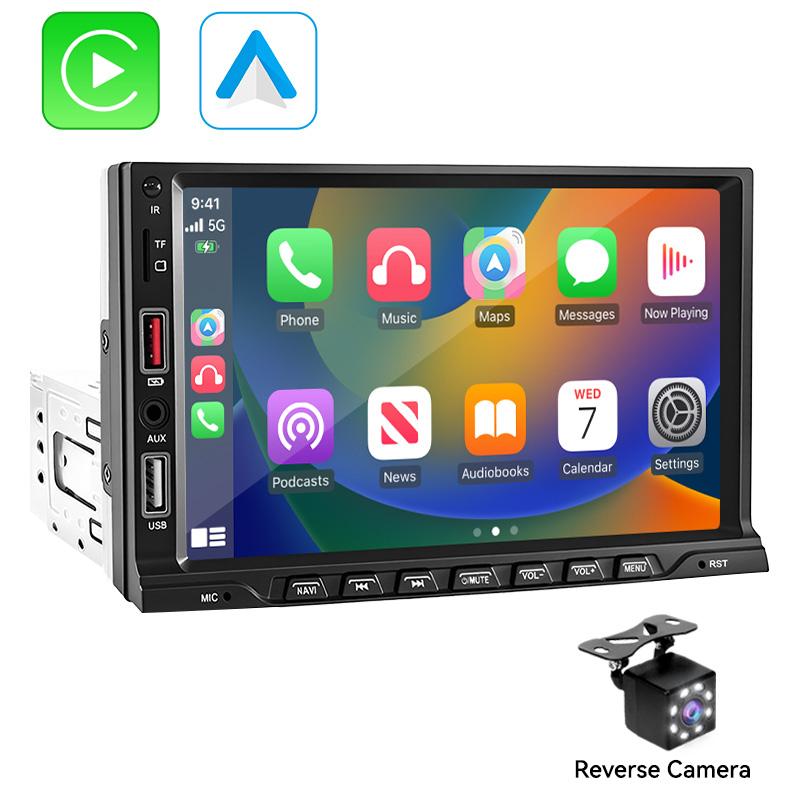 VENBES Car Radio Carplay Android Auto Mirrorlink 1 DIN Touchscreen 7 Inch Multimedia MP5 Player Bluetooth 5.0