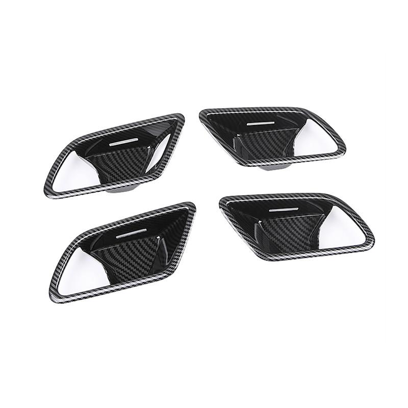 Цвет углеродного волокна, внутренние дверные ручки автомобиля, декоративная панель, дверная чаша, рама, накладка для Mercedes Benz A Class W177 CLA