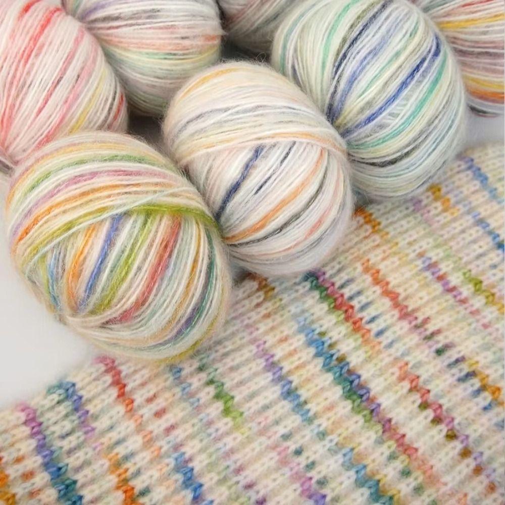 50g/roll Space Dyed Wool Yarn 150M Hand Knitted Yarn Colored Wool Yarn  For Sweaters and Scarves