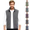 Мужской флисовый жилет-кардиган без рукавов, спортивный повседневный жилет