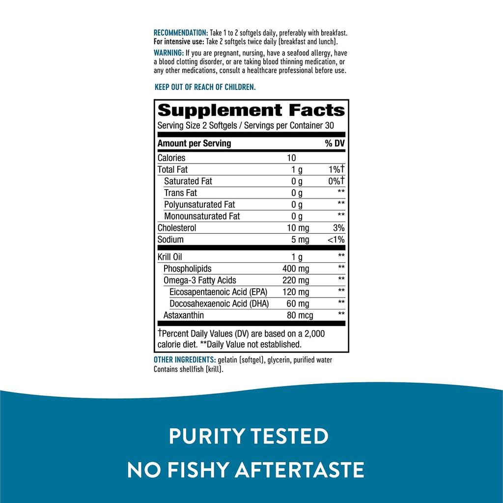 Nature's Way Krill Oil, 60 Softgels