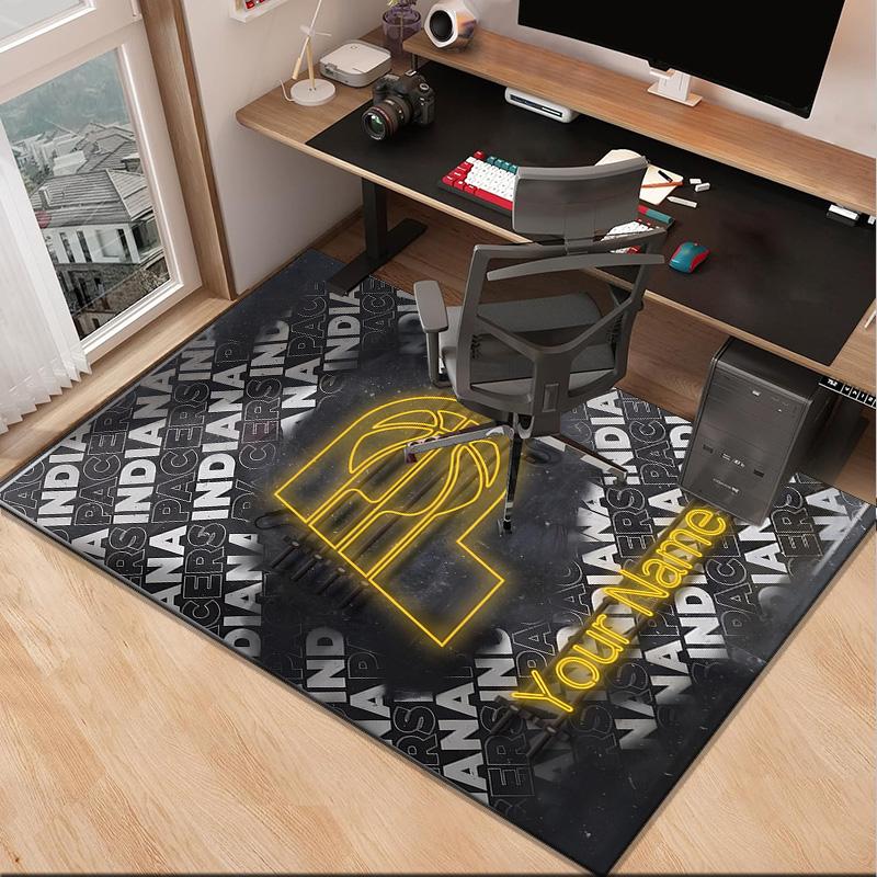Custom NameIndiana Basketball Team  Carpet, Indoor Rug, Chair Rug, Living Rooms, Doormat Made From Polyester Home Decor Birthday Christmas Gifts