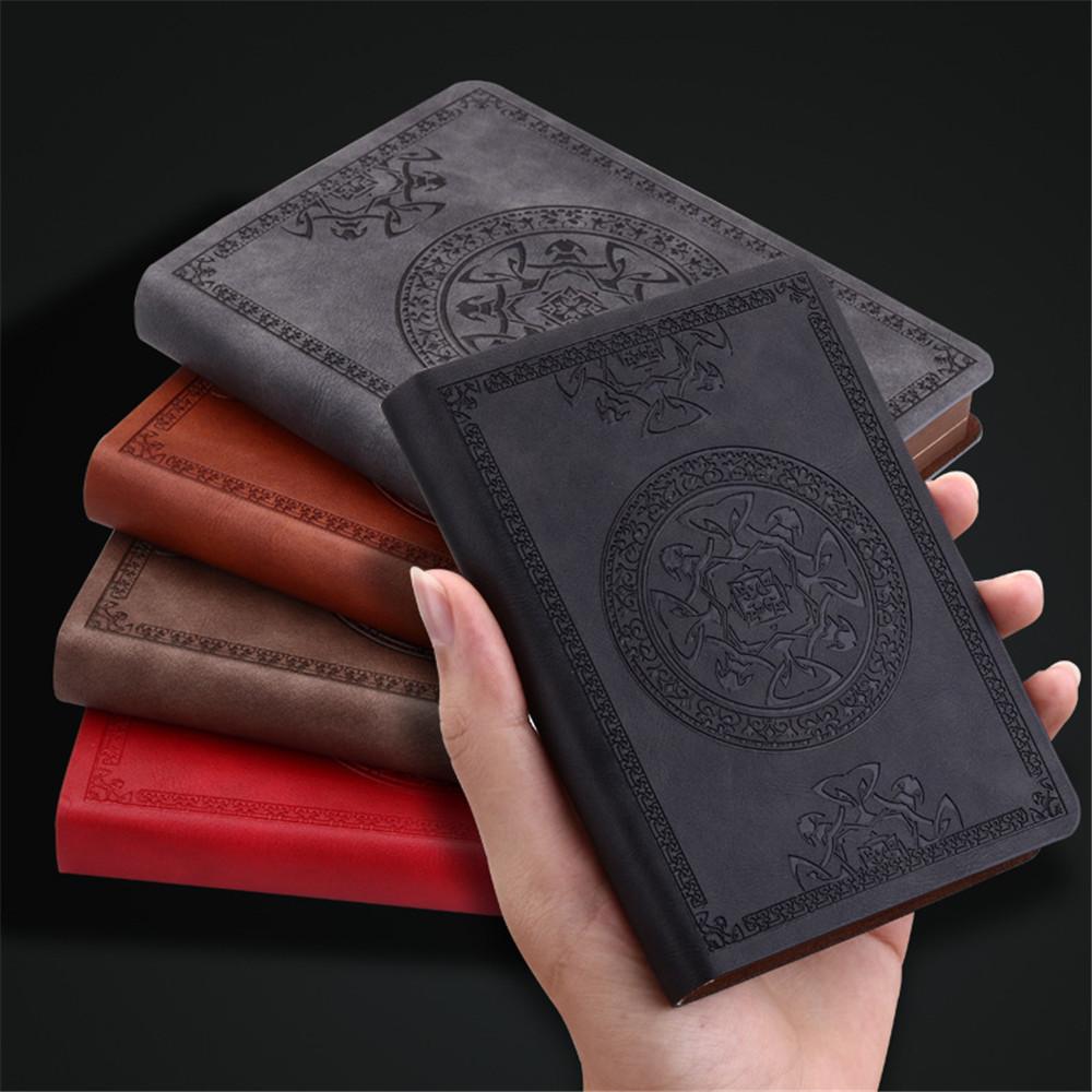 New Pocket A6 Planner Daily Memo Mini Note Book Notebook Portable Vintage Pattern PU Leather Notebook Diary Notepad Stationery