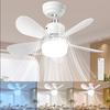 Socket Fan Light with Remote, Small Ceiling Fans with Lights, 3 Color Dimmable LED Light Bulb Fan,Screw-in E26/E27 Base for Room