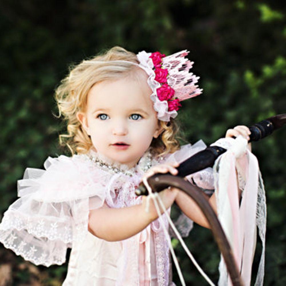 Kids Gift Boys Girls Princess Crown Hair Band 1 Years Old Baby Birthday Hat Flower Headwear