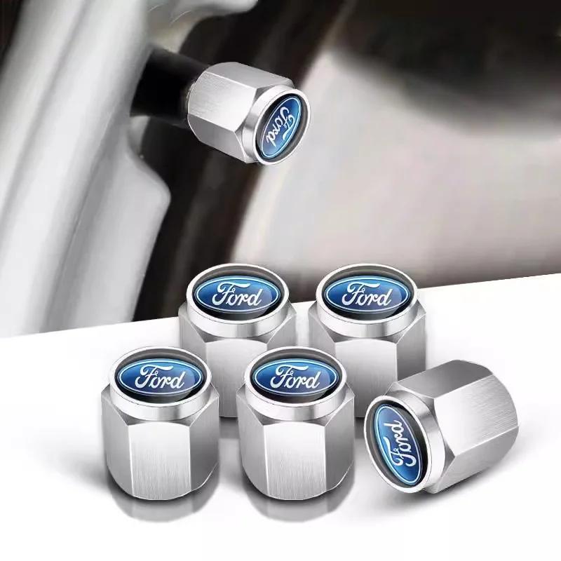 LKLC3 Car Tire Valve Caps Tyre Airtight Cover Dust For Ford B-Max cmax smax KA st line Galaxy Explorer Expedition Mondeo Accessories