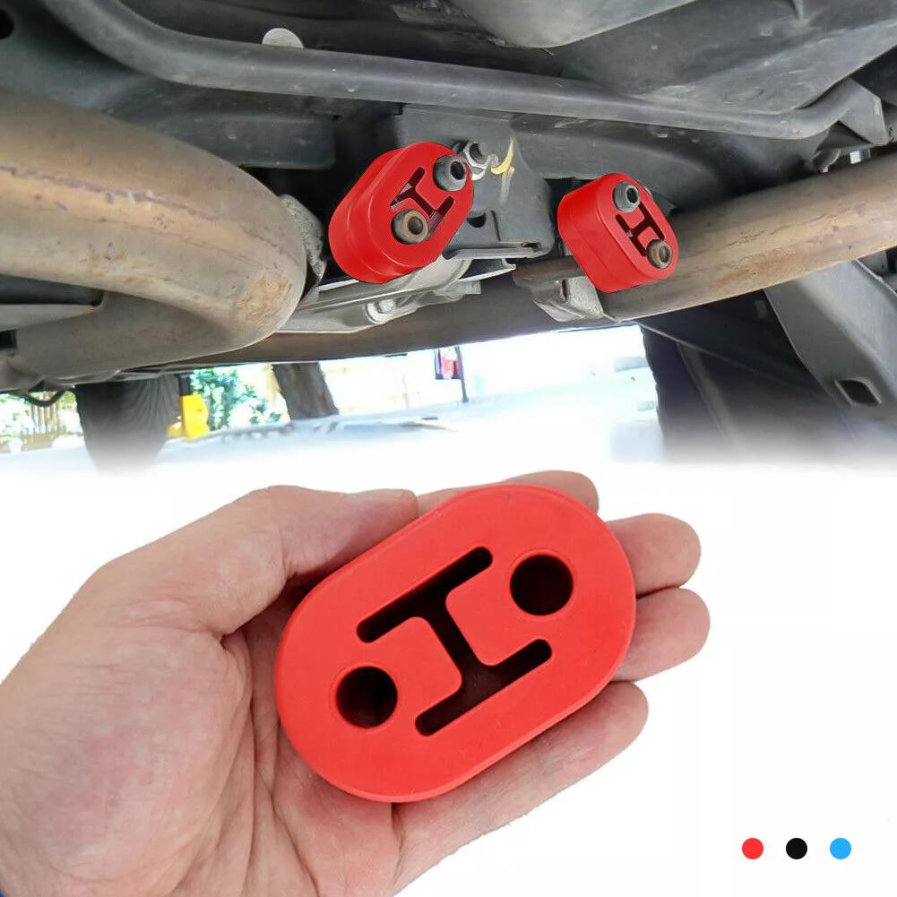Universal Car Two-Hole Exhaust Pipe Mount Bracket Lifting Lug Modification Plus Long Muffler Support Shock Absorber Hanging Glue