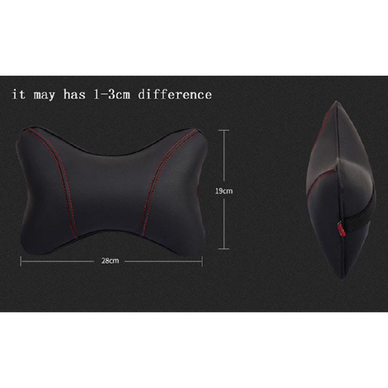 Новый 2 X Дышащий Износостойкий Черный Кожа PU Автомобильный Подголовник Подставка для Шеи Подушка